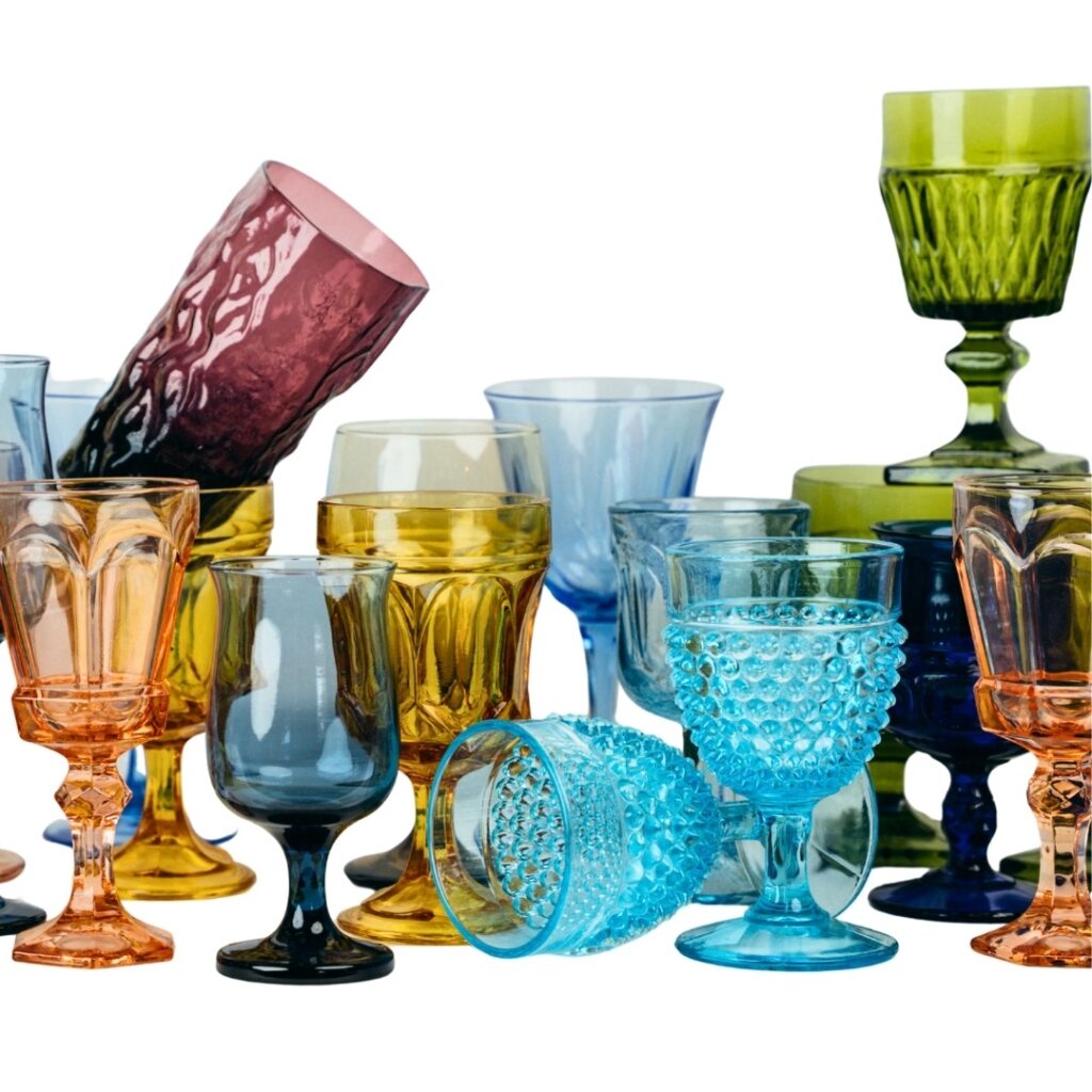 antique coloured wine glasses Vintage Colored Glass – Rolling Greens