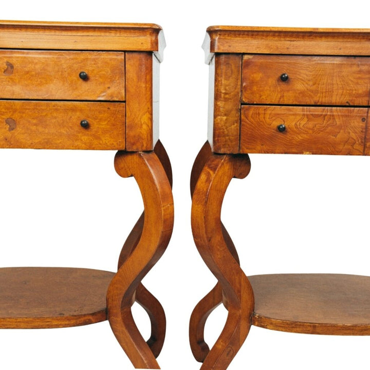 Pair of Antique Maple Side Tables