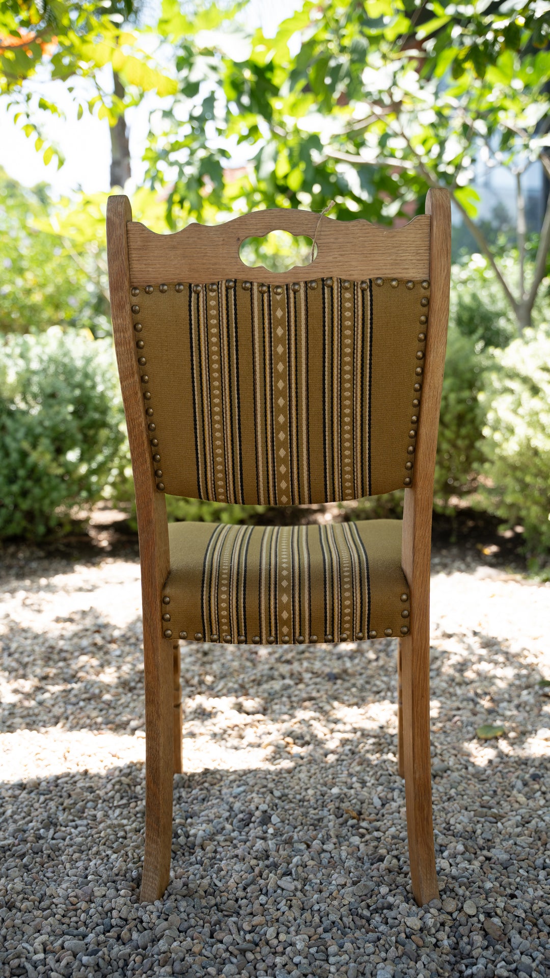 Vintage Danish Oak Dining Chair - Olive