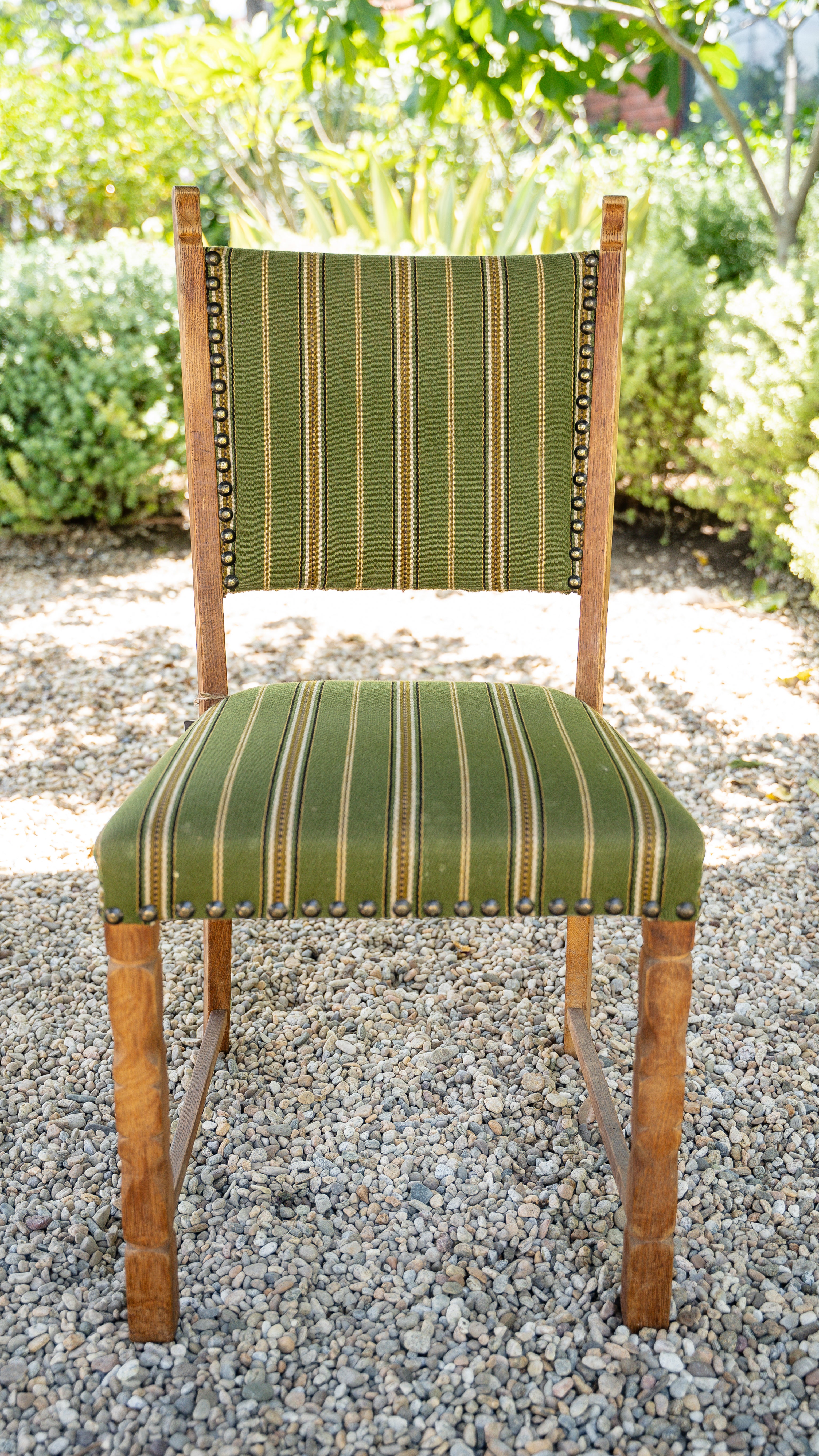 Vintage Danish Oak Dining Chair - Green – Rolling Greens