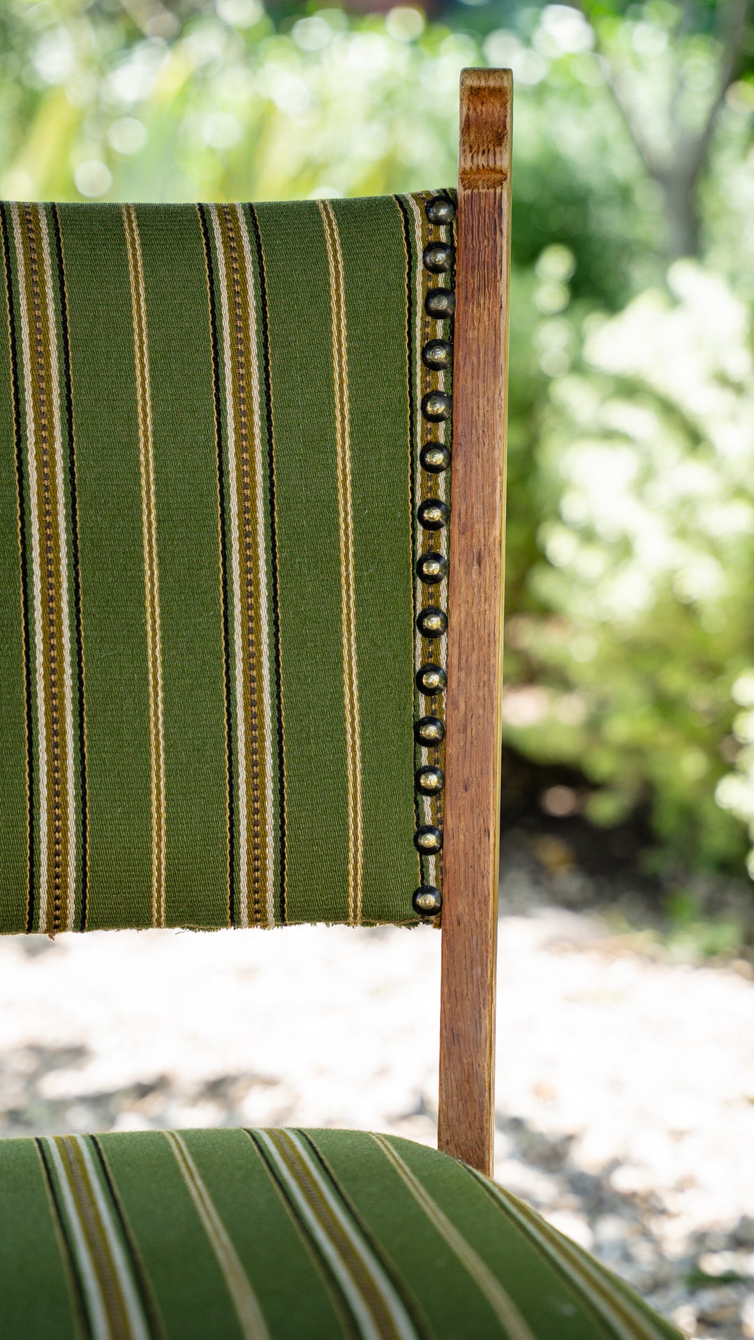 Vintage Danish Oak Dining Chair - Green