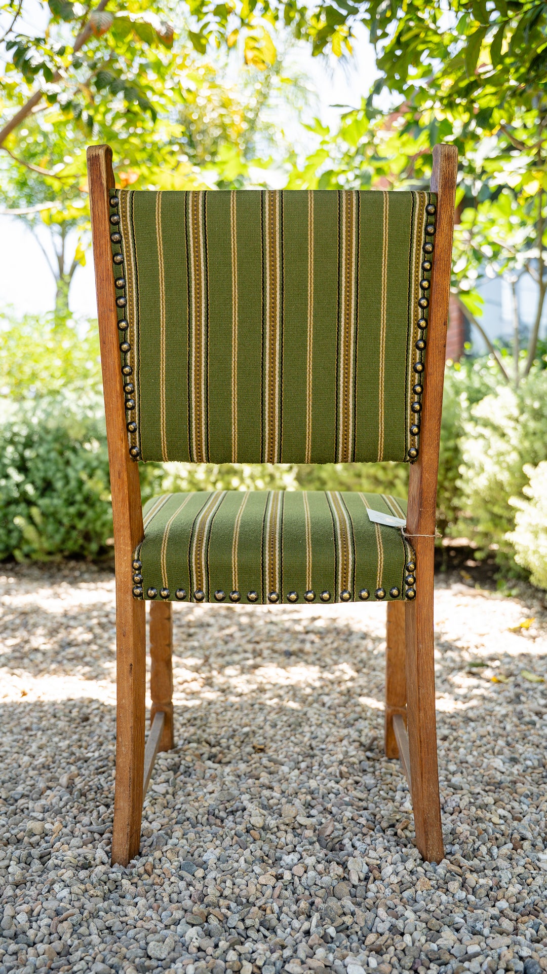 Vintage Danish Oak Dining Chair - Green