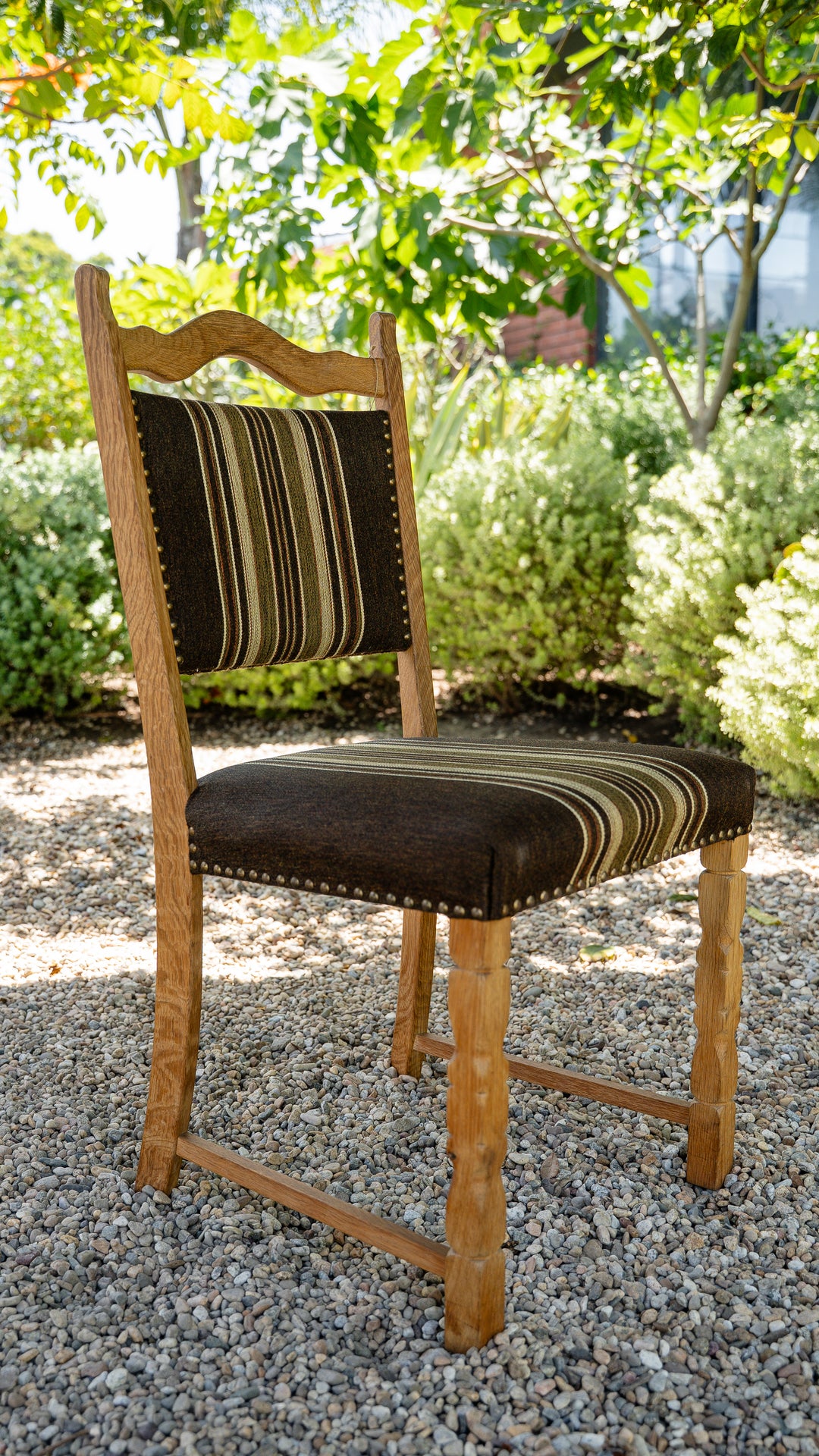 Vintage Danish Oak Dining Chair - Dark Brown