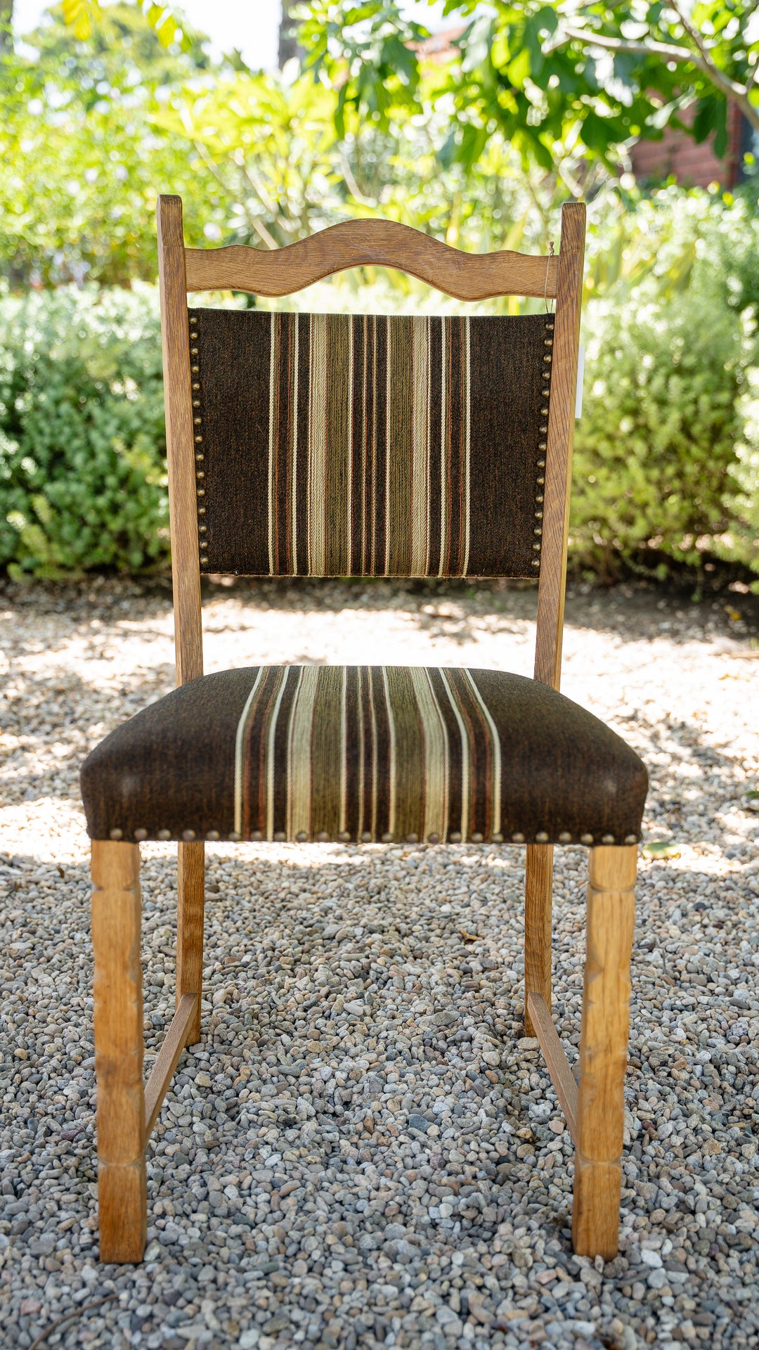 Vintage Danish Oak Dining Chair - Dark Brown