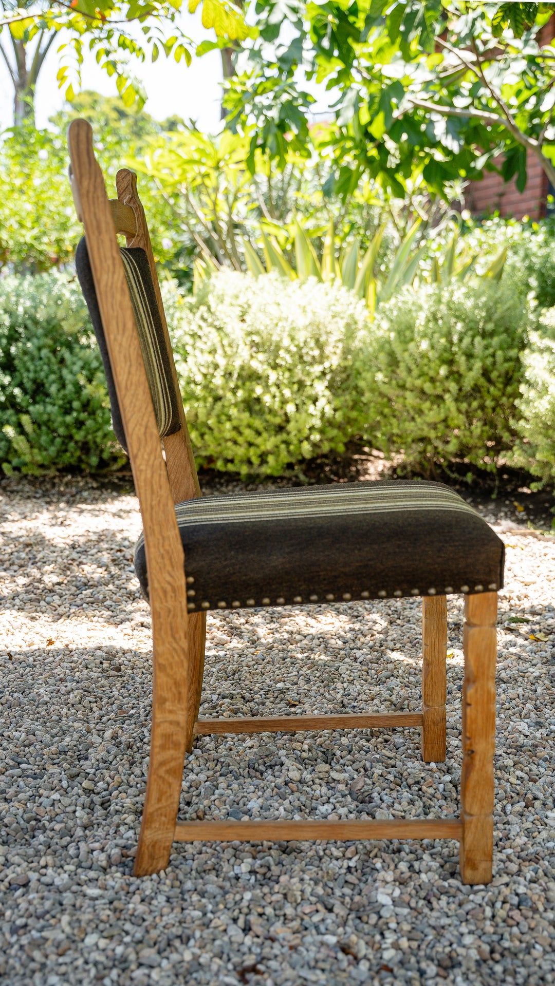 Vintage Danish Oak Dining Chair - Dark Brown