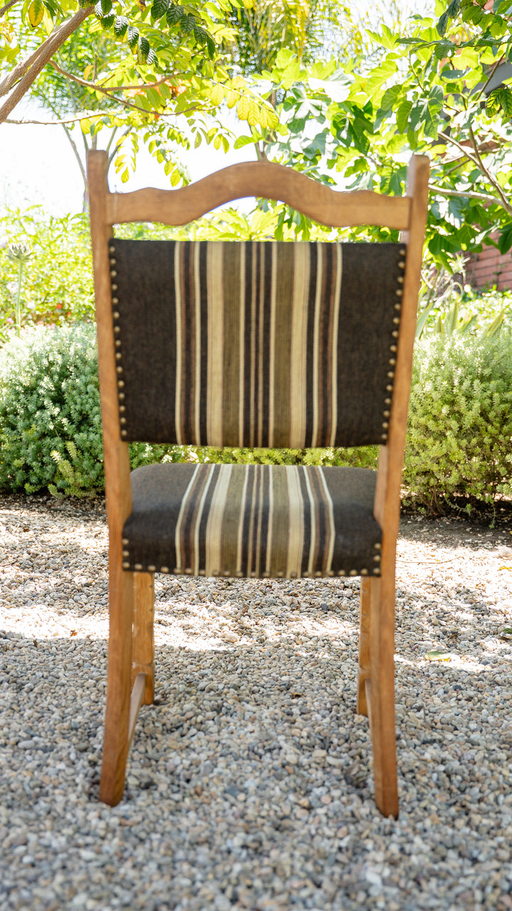 Vintage Danish Oak Dining Chair - Dark Brown