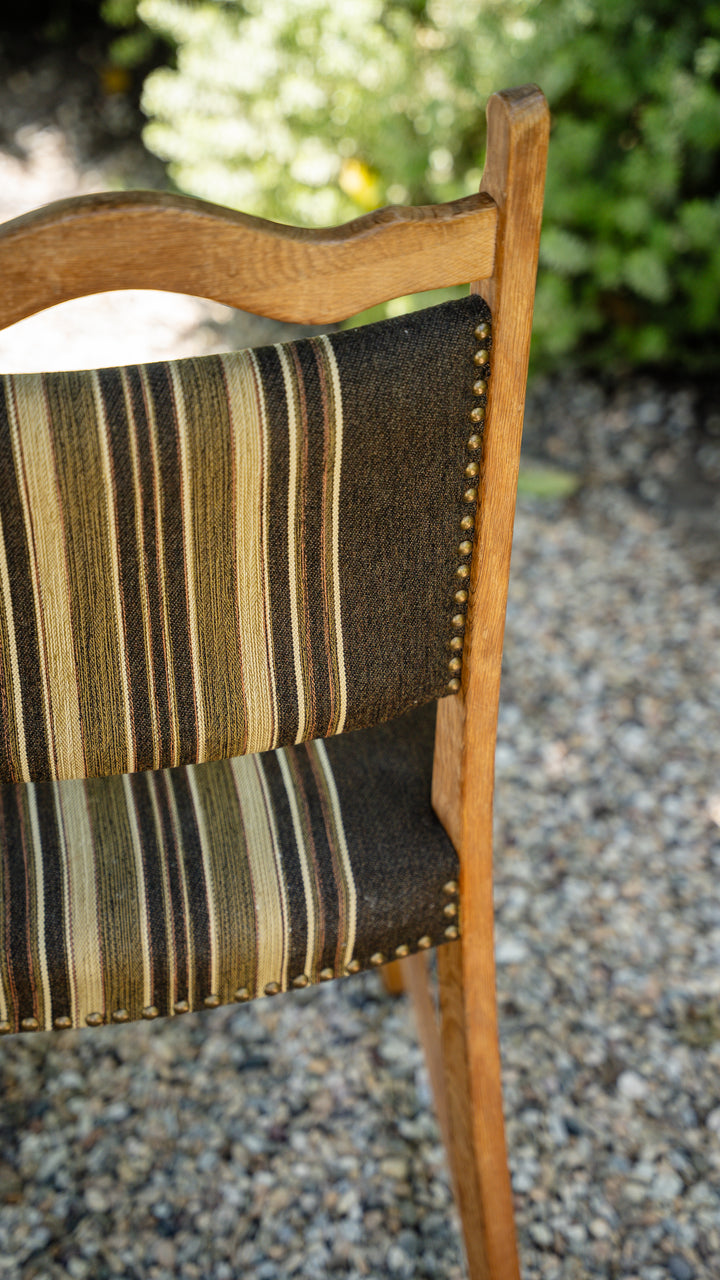 Vintage Danish Oak Dining Chair - Dark Brown