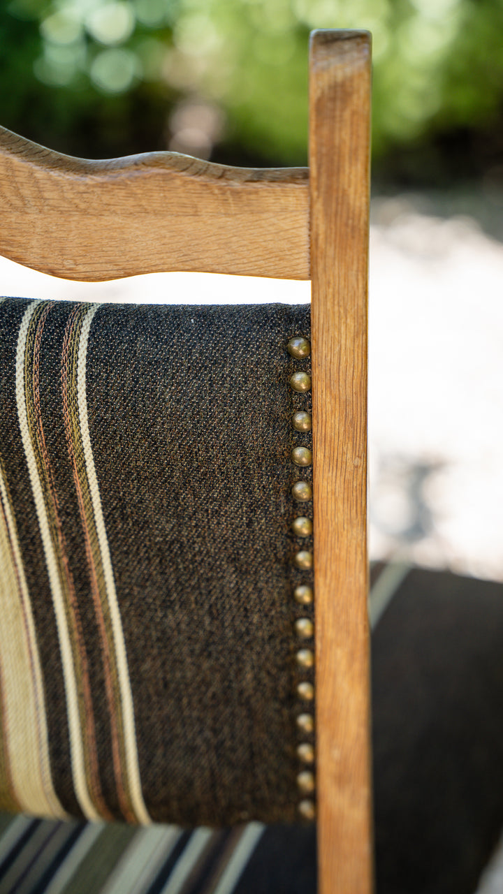 Vintage Danish Oak Dining Chair - Dark Brown