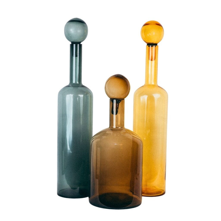 Art Glass Vase with Bubble Stopper